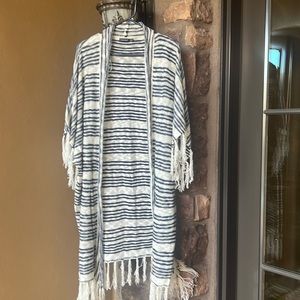 Women’s Navy/Cream Stripe Kimono Sz: L/XL
